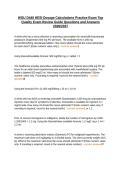 WGU D440 HESI Dosage Calculations Practice Exam Top Quality Exam Review Guide Questions and Answers 2026&sol;2027