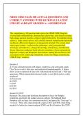 NBME CBSE EXAM 300 ACTUAL QUESTIONS AND &NewLine;CORRECT ANSWERS WITH RATIONALE LATEST &NewLine;UPDATE ALREADY GRADED A&plus; ASSURED PASS
