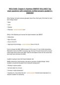 WGU D440&colon; Chapter 6&semi; Nutrition ENERGY BALANCE Top exam questions with completely verified answers graded A&plus;&period; 2026&sol;2027&NewLine;