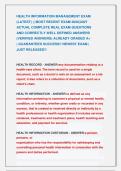 HEALTH INFORMATION MANAGEMENT EXAM &NewLine;&lpar;LATEST&rpar; &vert;&vert; MOST RECENT EXAM 2026&vert;2027              &NewLine;ACTUAL COMPLETE REAL EXAM QUESTIONS                 &NewLine;AND CORRECTLY WELL DEFINED ANSWERS &NewLine;&lpar;VERIFIED ANSWERS&rpar; ALREADY GRADED A&plus;                        &NewLine;&vert; GUARANTEE