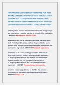 HOSA PHARMACY SCIENCE STUDYGUIDE FOR TEST &NewLine;EXAM &lpar;LATEST 2026&rpar; MOST RECENT EXAM 2026&vert;2027 ACTUAL &NewLine;COMPLETE REAL EXAM QUESTIONS AND CORRECTLY WELL &NewLine;DEFINED ANSWERS &lpar;VERIFIED ANSWERS&rpar; ALREADY GRADED A&plus; &NewLine;&vert; GUARANTEED SUCCESS&excl;&excl;&excl; NEWEST EXAM &vert; JUST RELEASED