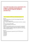 NACC PSW EXAM 300 ACTUAL QUESTIONS AND &NewLine;CORRECT ANSWERS WITH RARIONALE &NewLine;LATEST UPDATE ALREADY GRADED A&plus; &NewLine;ASSURED PASS 