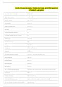EXCEL CRASH COURSE EXAM ACTUAL QUESTIONS AND &NewLine;CORRECT ANSWERS 