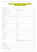  &NewLine;EXCEL CRASH COURSE EXAM ACTUAL QUESTIONS &NewLine;AND CORRECT ANSWERS