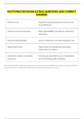 EXCPT PRACTICE EXAM ACTUAL QUESTIONS AND CORRECT &NewLine;ANSWERS 