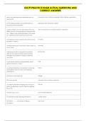 EXCPT PRACTICE EXAM ACTUAL QUESTIONS AND &NewLine;CORRECT ANSWERS 