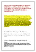 WGU C165 OA EXAM INTEGRATED PHYSICAL &NewLine;SCIENCES OA ACTUAL EXAM 300 ACTUAL &NewLine;QUESTIONS AND ANSWERS WITH RATIONALE &NewLine;LATEST UPDATE ALREADY GRADED A&plus; &NewLine;ASSURED PASS