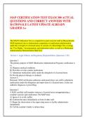 MAP CERTIFICATION TEST EXAM 300 ACTUAL QUESTIONS AND CORRECT ANSWERS WITH RATIONALE LATEST UPDATE ALREADY GRADED A&plus;&NewLine;&NewLine;