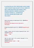 ILLUSTRATOR ACA TEST PREP EXAM &lpar;LATEST EXAM&rpar; &NewLine;&vert;&vert; MOST RECENT EXAM 2026&vert;2027 ACTUAL COMPLETE &NewLine;REAL EXAM QUESTIONS AND CORRECT WELL &NewLine;DEFINED ANSWERS &lpar;VERIFIED ANSWERS&rpar;                  &NewLine;ALREADY GRADED A&plus; &vert;&vert; GUARANTEED                       &NewLine;SUCCESS&excl;&excl; B