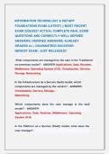 INFORMATION TECHNOLOGY & NETAPP &NewLine;FOUNDATIONS EXAM &lpar;LATEST&rpar; &vert;&vert; MOST RECENT &NewLine;EXAM 2026&vert;2027 ACTUAL COMPLETE REAL EXAM &NewLine;QUESTIONS AND CORRECTLY WELL DEFINED &NewLine;ANSWERS &lpar;VERIFIED ANSWERS&rpar; ALREADY              &NewLine;GRADED A&plus; &vert; GUARANTEED SUCCESS&excl;&excl;              