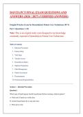 Davita PCT Final Exam Questions and Answers &lpar;2026 &sol; 2027&rpar; &lpar;Verified Answers&rpar;