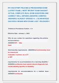 IPC CIS&sol;CIT&sol;MIT POLICIES & PROCEDURES EXAM &NewLine;&lpar;LATEST EXAM&rpar; &vert;&vert; MOST RECENT EXAM 2026&vert;2027 &NewLine;ACTUAL COMPLETE REAL EXAM QUESTIONS AND &NewLine;CORRECT WELL DEFINED ANSWERS &lpar;VERIFIED &NewLine;ANSWERS&rpar; ALREADY GRADED A&plus; &vert;&vert; GUARANTEED &NewLine;SUCCESS&excl;&excl; BRAND NEW EXAM&excl;&excl; JUST  RELEA