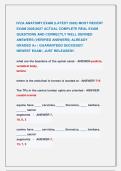 IVCA ANATOMY EXAM &lpar;LATEST 2026&rpar; MOST RECENT &NewLine;EXAM 2026&vert;2027 ACTUAL COMPLETE REAL EXAM &NewLine;QUESTIONS AND CORRECTLY WELL DEFINED &NewLine;ANSWERS &lpar;VERIFIED ANSWERS&rpar; ALREADY             &NewLine;GRADED A&plus; &vert; GUARANTEED SUCCESS&excl;&excl;&excl;                  &NewLine;NEWEST EXAM &vert; JUST RELEAS