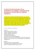 NC BLET STATE EXAM 300 ACTUAL &NewLine;QUESTIONS AND CORRECT ANSWERS WITH &NewLine;RATIONALE LATEST UPDATE ALREADY &NewLine;GRADED A&plus;