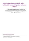 BSN 325&colon; Population-Based Chronic Illness&NewLine;and Health Promotion 200 questions and correct answers&NewLine;