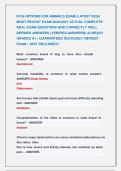 IVCA OPTIONS FOR ANIMALS EXAM &lpar;LATEST 2026&rpar; &NewLine;MOST RECENT EXAM 2026&vert;2027 ACTUAL COMPLETE &NewLine;REAL EXAM QUESTIONS AND CORRECTLY WELL &NewLine;DEFINED ANSWERS &lpar;VERIFIED ANSWERS&rpar; ALREADY &NewLine;GRADED A&plus; &vert; GUARANTEED SUCCESS&excl;&excl;&excl; NEWEST &NewLine;EXAM &vert; JUST RELEASED&excl;&excl;
