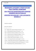 Mississippi Category VI Right-of-Way Pest Control Exam Practice Questions 2026-2027 &vert; 275&plus; Questions with Verified Answers & Rationales &vert; MDAC&sol;BPI Guidelines