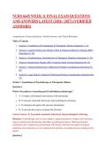 NURS 6645 Psychopathology & Diagnostic Reasoning Across the Lifespan Final Exam &mdash; Practice Question Bank Original Study Guide with Answers & Rationales