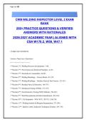 CWB Level 1 Welding Inspector Exam Practice Questions 2026-2027 &vert; 310&plus; Questions with Verified Answers & Rationales &vert; CSA W178&period;2&comma; W59&comma; W47&period;1 Compliant