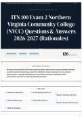 ITN 100&percnt; Exam 2 Northern Virginia Community College &lpar;NVCC&rpar; Questions & Answers 2026-2027 &lpar;Rationales&rpar;