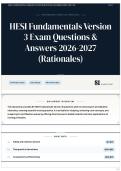 HESI Fundamentals Version 3 Exam Questions & Answers 2026-2027 &lpar;Rationales&rpar;