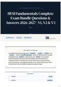HESI Fundamentals Complete Exam Bundle Questions & Answers 2026-2027 &vert; V1&comma; V2 & V3 310&plus;