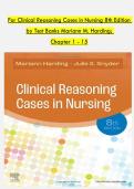  test bank of For Clinical Reasoning Cases in Nursing 8th Edition &NewLine;by Test Banks Mariann M&period; Harding&semi;  &NewLine;Chapter 1 - 15 