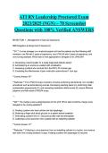 ATI RN Leadership Proctored Exam 2023&sol;2025 &lpar;NGN&rpar; &ndash; 70 Screenshot Questions with 100&percnt; Verified ANSWERS&NewLine;