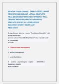 MBA 704 - Kungu chapter 1 EXAM &lpar;LATEST&rpar; &vert;&vert; MOST &NewLine;RECENT EXAM 2026&vert;2027 ACTUAL COMPLETE  &NewLine;REAL EXAM QUESTIONS AND CORRECTLY WELL &NewLine;DEFINED ANSWERS &lpar;VERIFIED ANSWERS&rpar; &NewLine;ALREADY GRADED A&plus; &vert; GUARANTEED               &NewLine;SUCCESS&excl;&excl; NEWEST EXAM &vert; JUST           
