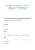 NSG 550&colon; Advanced Diagnostic Reasoning Comprehensive Exam &lpar;Exams 1&ndash;3&rpar; Question Bank & Answers