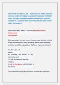 MHIC EXAM &lpar;LATEST EXAM&rpar; &vert;&vert; MOST RECENT EXAM 2026&vert;2027 &NewLine;ACTUAL COMPLETE REAL EXAM QUESTIONS AND CORRECT &NewLine;WELL DEFINED ANSWERS &lpar;VERIFIED ANSWERS&rpar; ALREADY &NewLine;GRADED A&plus; &vert; GUARANTEED SUCCESS&excl;&excl; BRAND NEW EXAM&excl;&excl; &NewLine;JUST  RELEASED&excl;&excl;