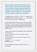 MLBPA GENERAL CERTIFIED AGENT FINAL STUDY &NewLine;GUIDE &lpar;LATEST&rpar; &vert;&vert; MOST RECENT EXAM 2026&vert;2027 &NewLine;ACTUAL COMPLETE REAL EXAM QUESTIONS AND &NewLine;CORRECTLY WELL DEFINED ANSWERS &lpar;VERIFIED &NewLine;ANSWERS&rpar; ALREADY GRADED A&plus; &vert; GUARANTEED &NewLine;SUCCESS&excl;&excl; NEWEST EXAM &vert; JUST RELEASED