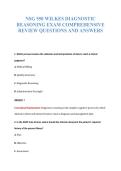 NSG 550 Wilkes&colon; Diagnostic Reasoning Exam Comprehensive Review Questions & Answers