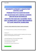 Mississippi Category V Aquatic Pest Control Exam Practice Questions 2026-2027 &vert; 250&plus; Questions with Verified Answers & Rationales &vert; MDAC&sol;BPI Guidelines