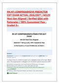 RN ATI COMPREHENSIVE PREDICTOR EXIT EXAM ACTUAL 2026&period;