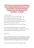 NSG 554 Exam 2 Dermatology Burns Infectious Skin Conditions Official Practice Exam Actual Exam 2026&sol;2027 with Detailed Rationales &vert; Complete Exam-Style Questions &vert; Pass Guaranteed &ndash; A&plus; Graded&NewLine;&NewLine;