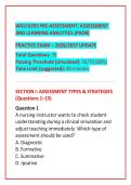 WGU D293 PRE-ASSESSMENT&colon; ASSESSMENT &NewLine;AND LEARNING ANALYTICS &lpar;PADB&rpar;&NewLine;PRACTICE EXAM &ndash; 2026&sol;2027 UPDATE
