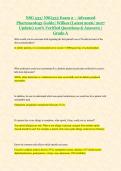 NSG 533&sol; NSG533 Exam 2 &ndash; Advanced &NewLine;Pharmacology Guide&vert; Wilkes &lpar;Latest 2026&sol; 2027 &NewLine;Update&rpar; 100&percnt; Verified Questions & Answers &vert; &NewLine;Grade A 