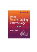 Test Bank For Karch's Focus on Nursing Pharmacology&comma; 9th &NewLine;Edition by Rebecca Tucker&comma; Verified Chapters 1 to 59&comma; &NewLine;Complete Newest Version ISBN&colon; 9781975180416 