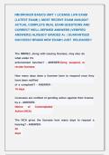 NM BROKER BASICS UNIT 1 LICENSE LAW EXAM &NewLine;&lpar;LATEST EXAM&rpar; &vert;&vert; MOST RECENT EXAM 2026&vert;2027 &NewLine;ACTUAL COMPLETE REAL EXAM QUESTIONS AND &NewLine;CORRECT WELL DEFINED ANSWERS &lpar;VERIFIED &NewLine;ANSWERS&rpar; ALREADY GRADED A&plus; &vert; GUARANTEED &NewLine;SUCCESS&excl;&excl; BRAND NEW EXAM&excl;&excl; JUST  RELEASED