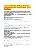CLEET Phase 1 and Phase 2 Certification Test Questions and Answers Latest Version Top Rated