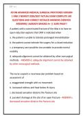 ATI RN ADVANCED MEDICAL SURGICAL PROCTORED VERSION &NewLine;1 AND 2 NEWEST 2026&sol;2027 ACTUAL EXAM COMPLETE 140 &NewLine;QUESTIONS AND CORRECT DETAILED ANSWERS &lpar;VERIFIED &NewLine;ANSWERS&rpar; &vert;ALREADY GRADED A&plus; &vert;&vert; SURE PASS&excl;&excl;&excl;