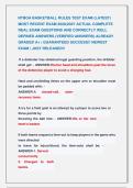 NTBOA BASKETBALL RULES TEST EXAM &lpar;LATEST&rpar; &NewLine;MOST RECENT EXAM 2026&vert;2027 ACTUAL COMPLETE &NewLine;REAL EXAM QUESTIONS AND CORRECTLY WELL &NewLine;DEFINED ANSWERS &lpar;VERIFIED ANSWERS&rpar; ALREADY &NewLine;GRADED A&plus; &vert; GUARANTEED SUCCESS&excl;&excl; NEWEST &NewLine;EXAM &vert; JUST RELEASED&excl;&excl;