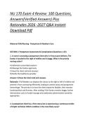 NU 170 Exam 4 Review&colon; 100 Questions&comma; &NewLine;Answers&lpar;Verified Answers&rpar; Plus &NewLine;Rationales 2026 -2027 Q&A Instant &NewLine;Download Pdf 