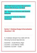 WGU D668 Advanced Data Management &ndash;&NewLine;Newest 2026 OA Exam Test Bank&NewLine;200&plus; Questions & Answers with Detailed &NewLine;Rationales