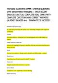 MGT 6201&colon; MARKETING EXAM &vert; UPDATED QUESTIONS WITH 100&percnt; CORRECT ANSWERS &vert;&vert; MOST RECENT EXAM 2026 ACTUAL COMPLETE REAL EXAM &sol;&sol;WITH COMPLETE QUESTIONS AND CORRECT ANSWERS &lpar;ALREADY GRADED A&plus;&rpar; &vert; GUARANTEED SUCCESS&excl;&excl;