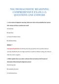 NSG 550 Diagnostic Reasoning Comprehensive Exam &lpar;1&ndash;3&rpar; Questions and Answers