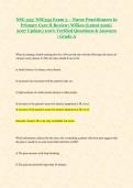 NSG 555&sol; NSG555 Exam 3 &ndash; Nurse Practitioners in &NewLine;Primary Care II Review&vert; Wilkes &lpar;Latest 2026&sol; &NewLine;2027 Update&rpar; 100&percnt; Verified Questions & Answers &NewLine;&vert; Grade A 