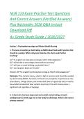 NUR 114 Exam Practice Test Questions &NewLine;And Correct Answers &lpar;Verified Answers&rpar; &NewLine;Plus Rationales 2026 Q&A Instant &NewLine;Download Pdf  &NewLine;A&plus; Grade Study Guide &vert; 2026&sol;2027 