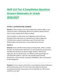 NUR 114 Test 4 Compilation Questions &NewLine;Answers Rationales A&plus; Grade &NewLine;2026&sol;2027  